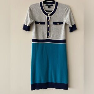 Marc by Marc Jacobs Gray and Turquoise Cashmere Dress